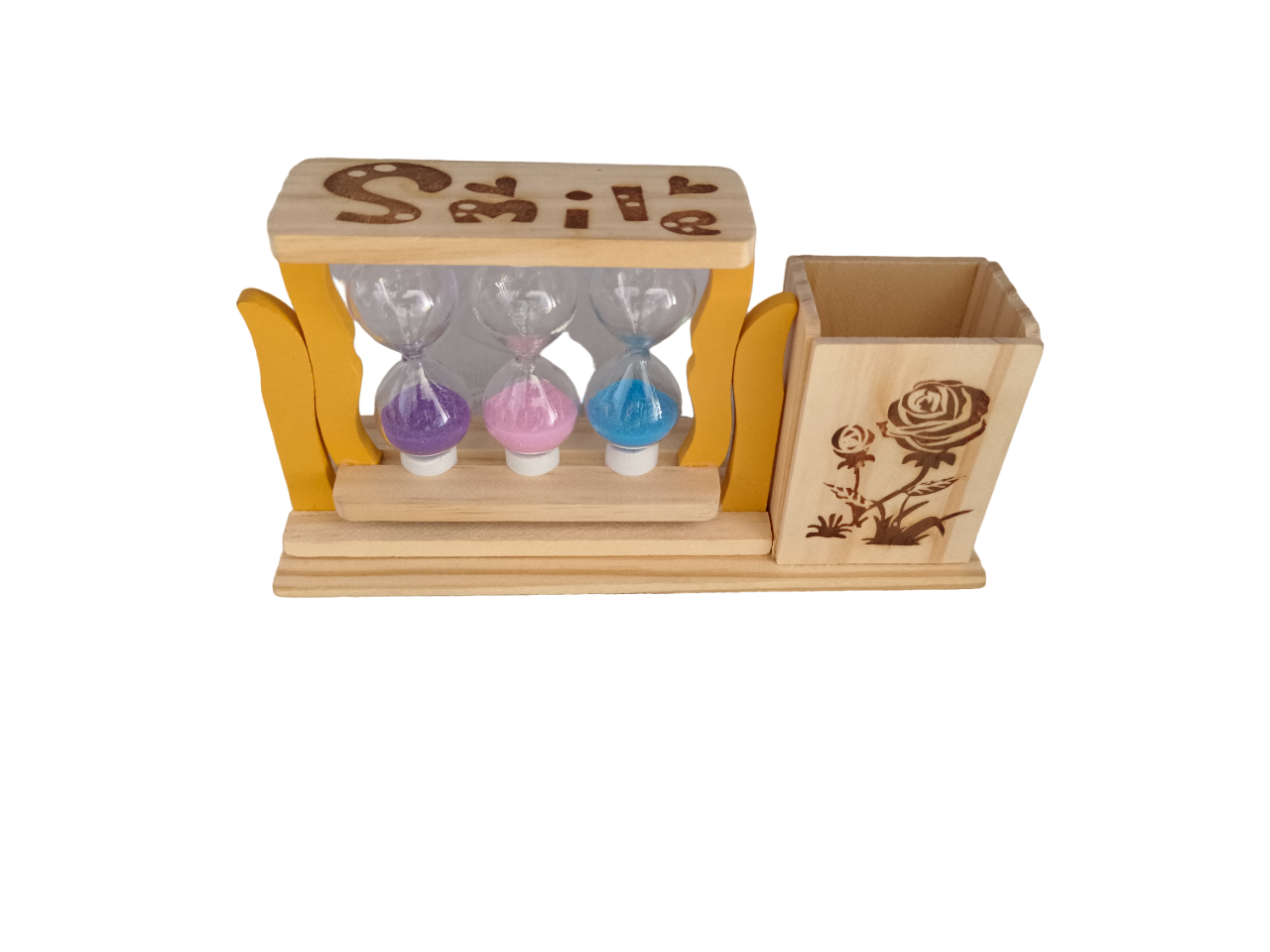 PEN STAND THREE SAND CLOCK