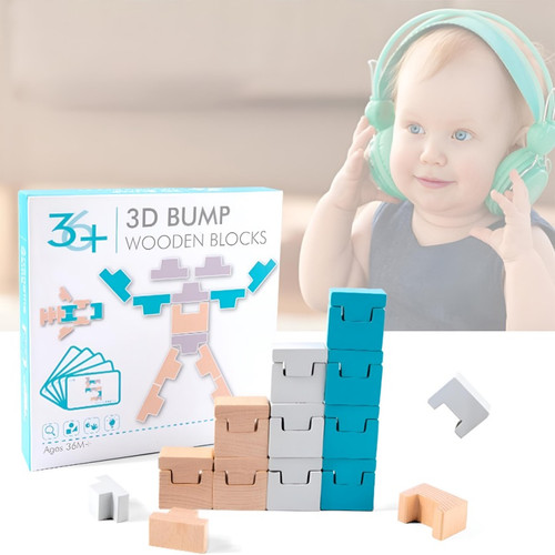 3D BUMP WOODEN BLOCKS