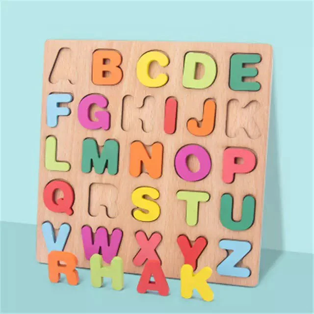 WOODEN ALPHAPET PUZZLE BOARD -Random design will be shipped