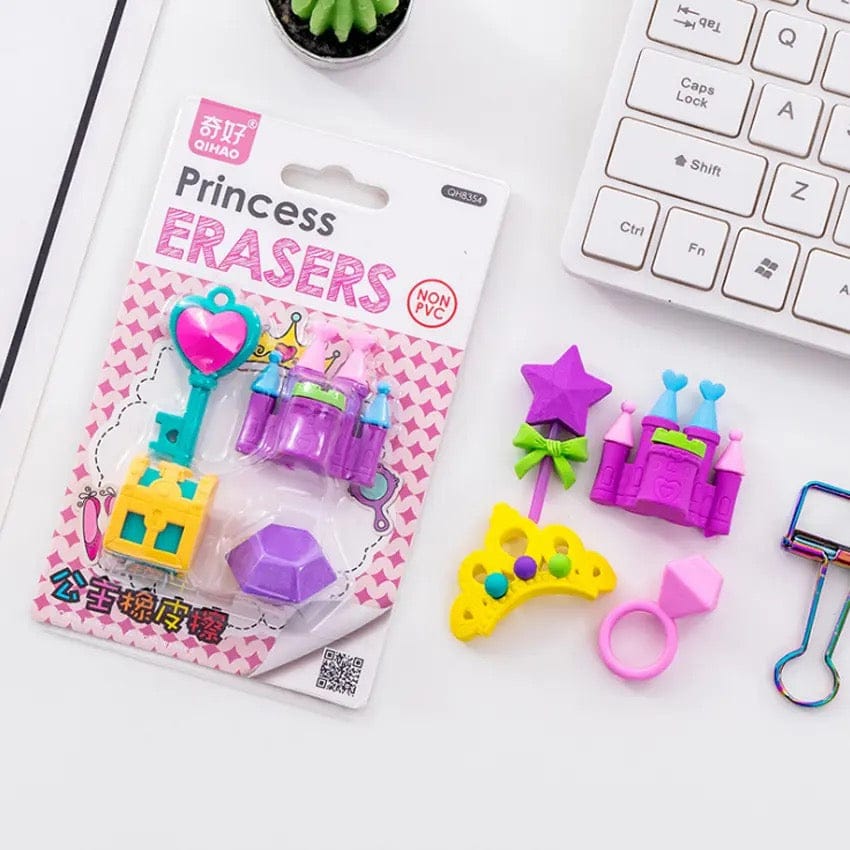 PRINCESS ERASERS - (1 PACK) RANDOM DESIGN WILL BE SHIPPED